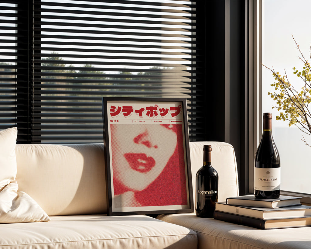 Scarlet Echo poster visualiserad på vägg – se rätt storlek med mockup från Bozetto