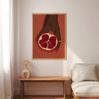 Scarlet Pomegranate Poster i rumskomposition med ekram