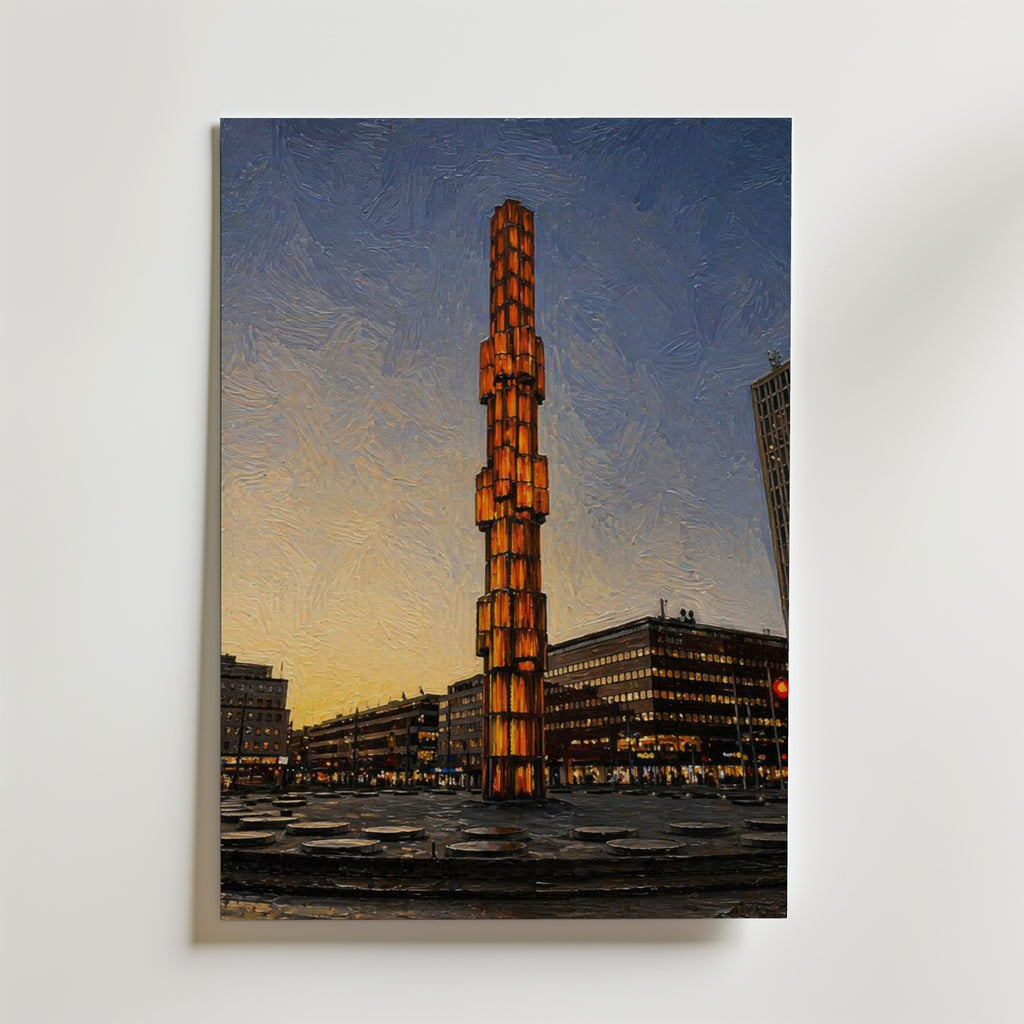 Sergels Torg – stilfullt konsttryck från Bozetto, tryckt på matt finpapper i hög tryckkvalitet