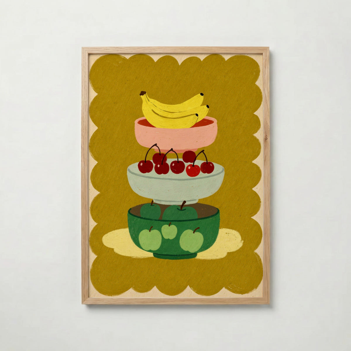 Stacked Bowls Poster med ekram