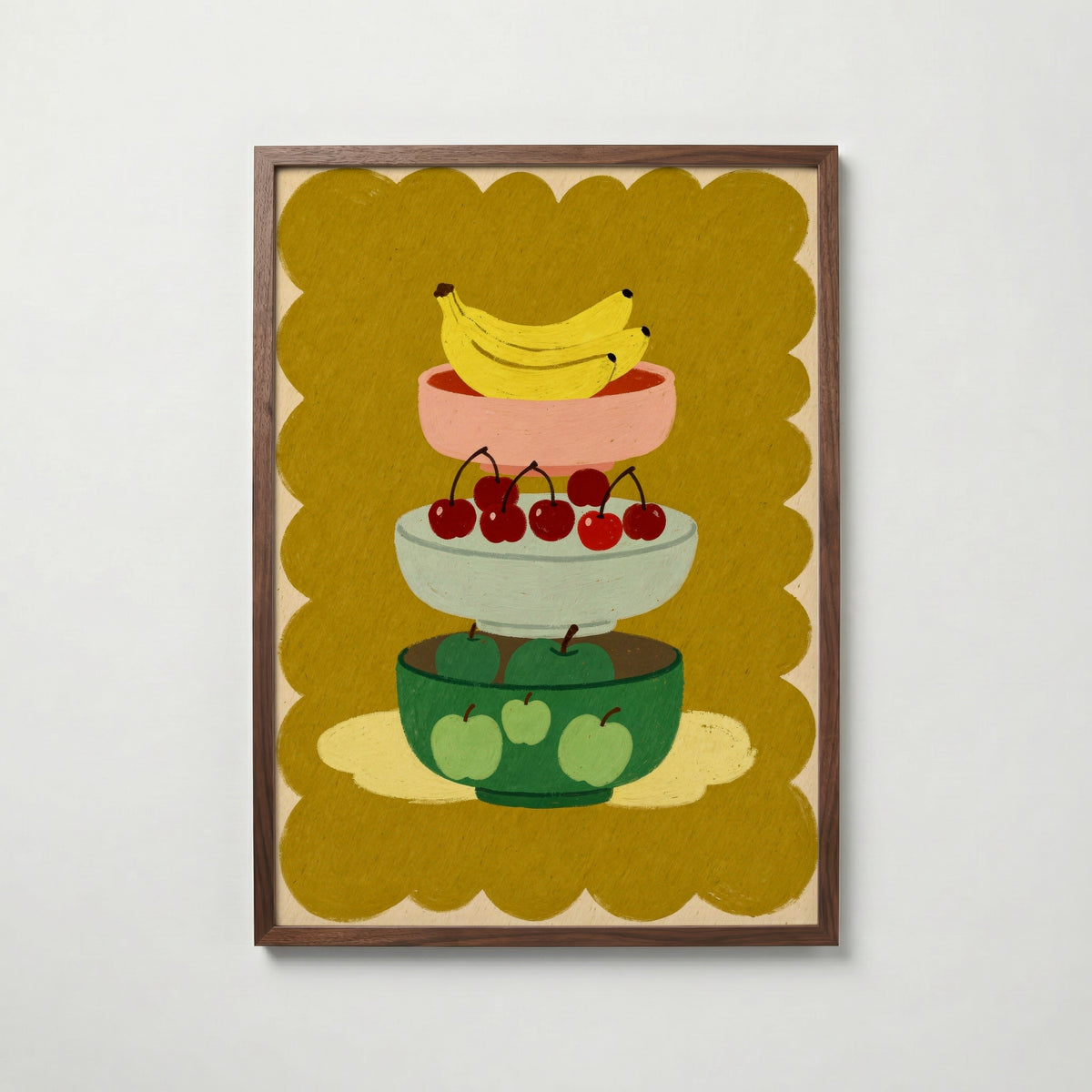 Stacked Bowls Poster i vardagsrumsmiljö