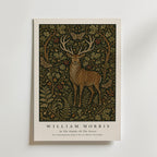 Stag in the Forest William Morris Poster