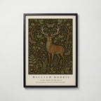 Stag in the Forest William Morris Poster