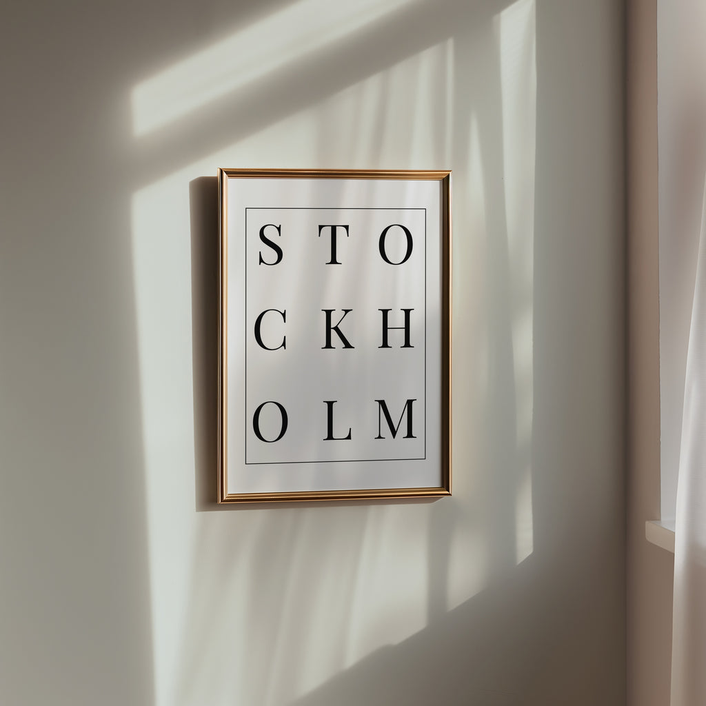 Stockholm Versaler Poster – i rum 5