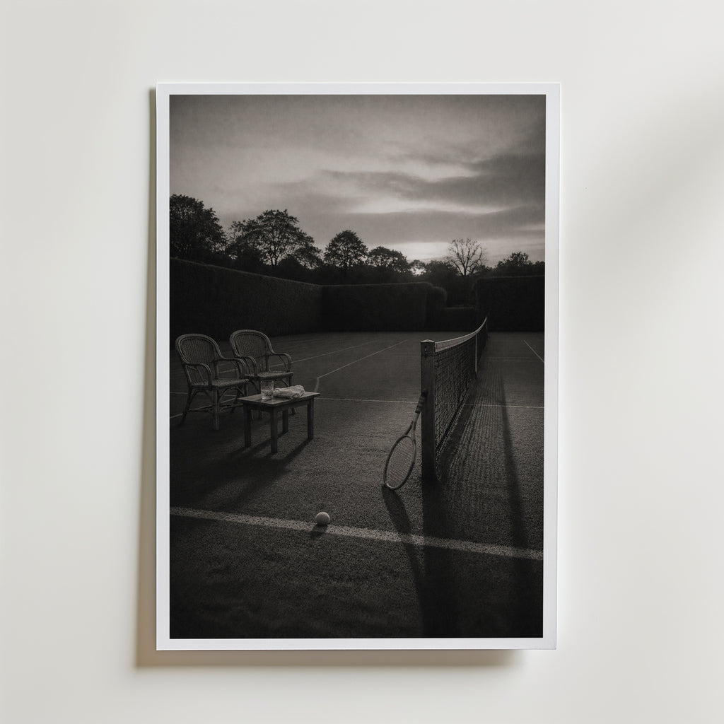 Tennis Court at Dusk Poster