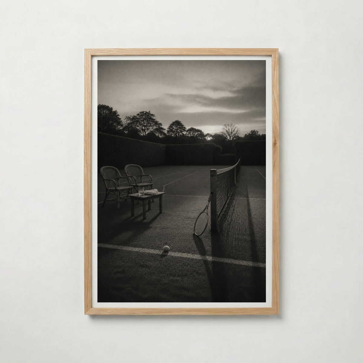 Tennis Court at Dusk Poster