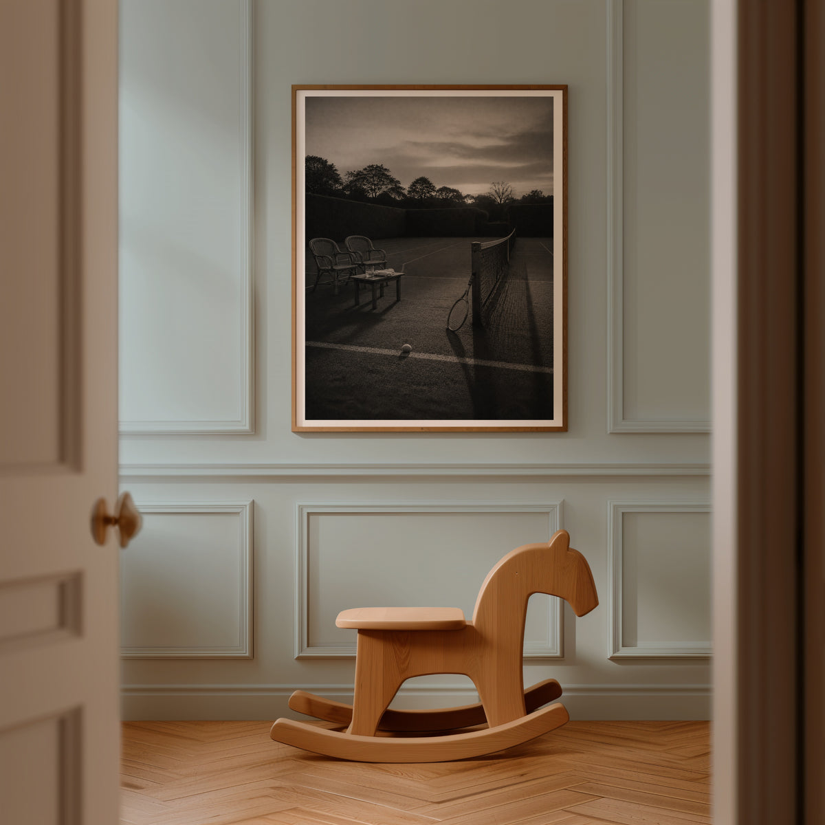 Tennis Court at Dusk Poster