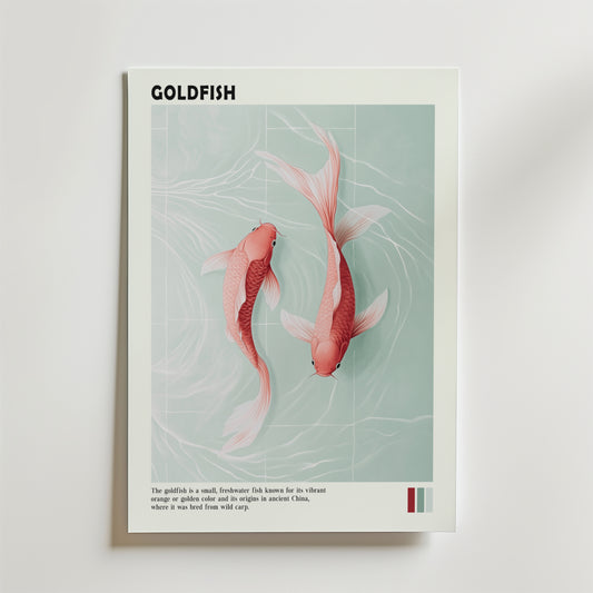 Yin Yang Goldfish Poster