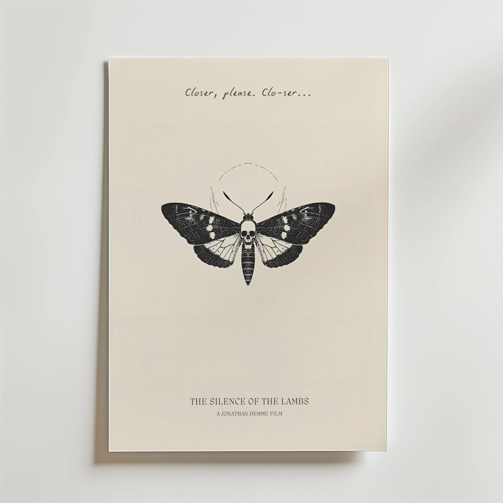 The Silence of the Lambs – stilfullt konsttryck från Bozetto, tryckt på matt finpapper