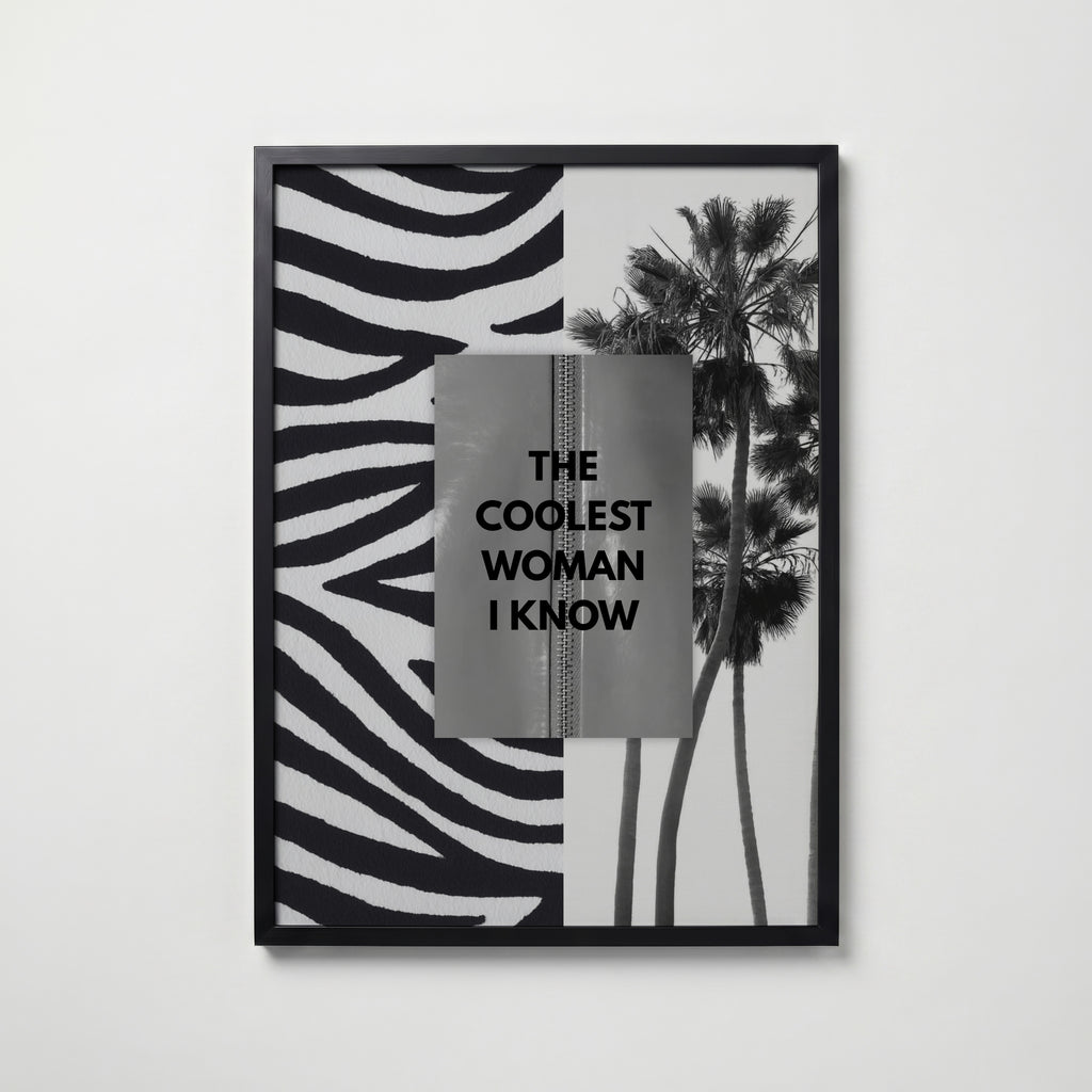 The Coolest Woman Poster – svart ram