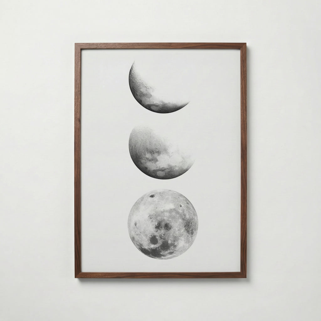 Waxing Moon Trio Poster – valnötsram