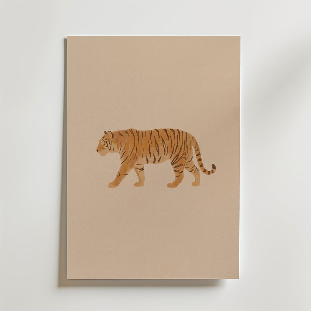 Tiger Stroll Poster – canvas utan passepartout