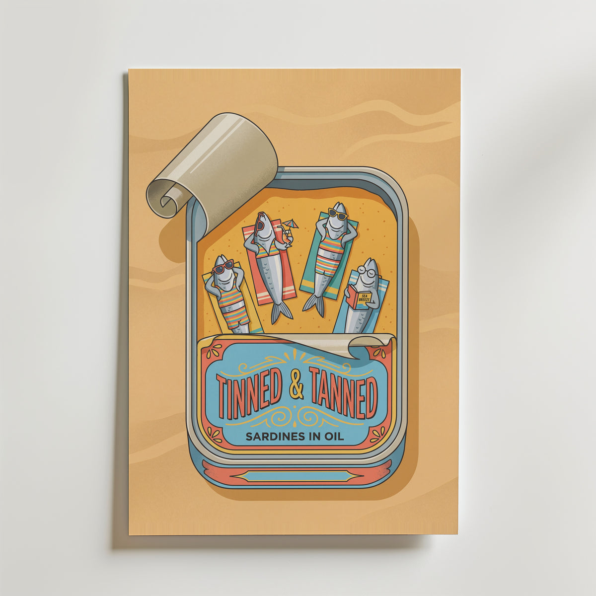 Tinned & Tanned Poster – canvas utan passepartout