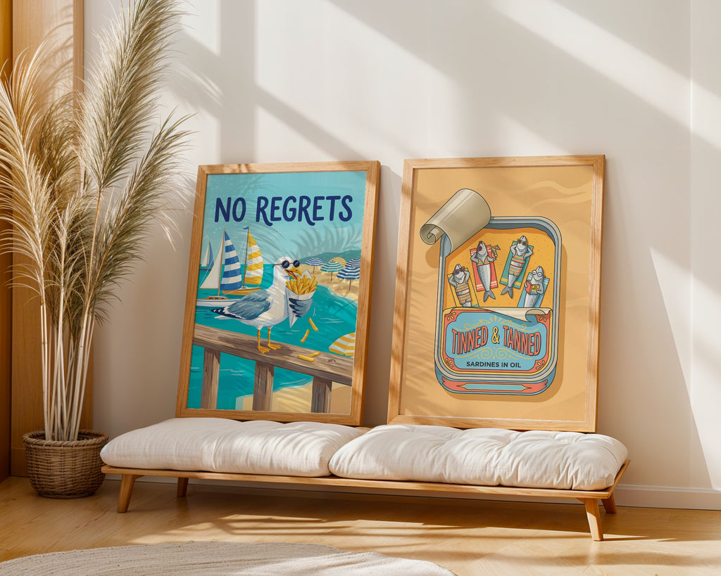 Tinned & Tanned Poster – två posters i rum 2