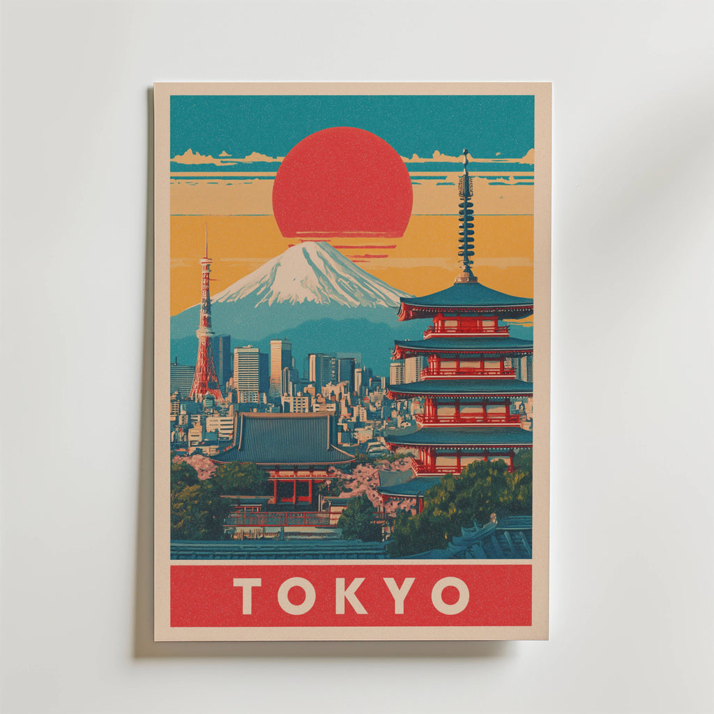 Tokyo Exhibition – stilfullt konsttryck från Bozetto, tryckt på matt finpapper i hög tryckkvalitet