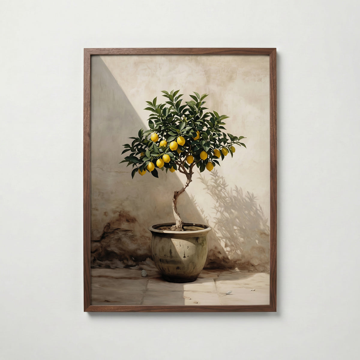 Tuscan Lemon Poster i vardagsrumsmiljö