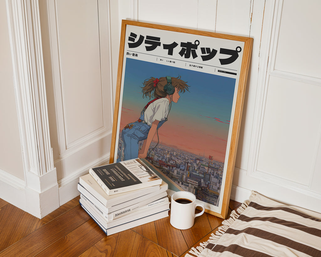 Mockup för Urban Dawn – se hur affischen ser ut inramad på din vägg, Bozetto i hög tryckkvalitet