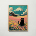 Whispering Fields Cat poster visad rakt fram – Bozetto affisch i hög tryckkvalitet