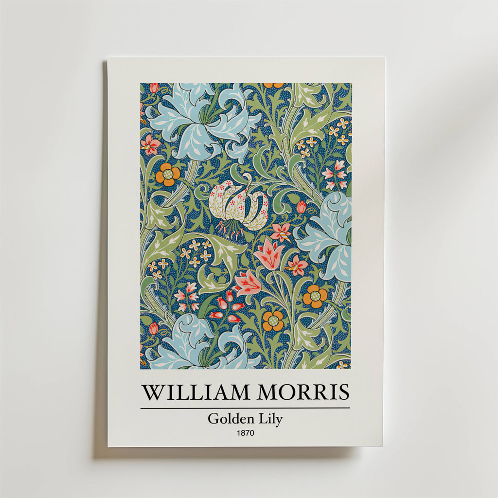 William Morris Golden Lily No.2 affisch på neutral bakgrund – poster från Bozetto