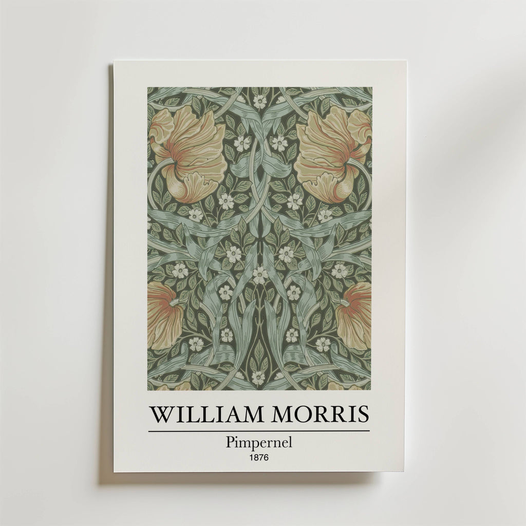William Morris Pimpernel – stilfullt konsttryck från Bozetto, tryckt på matt finpapper