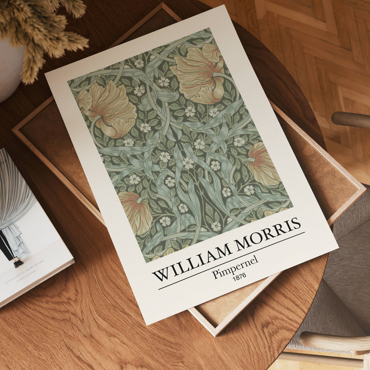 William Morris Pimpernel – affisch med stilfullt motiv från Bozetto i hög kvalitet