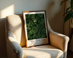 William Morris Hidden Lion poster visualiserad på vägg – från Bozetto i hög kvalitet
