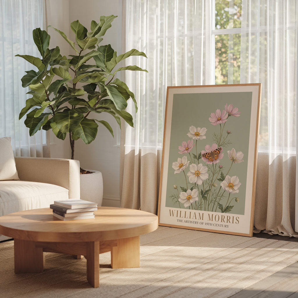 William Morris Anemones and Painted Lady Poster – i rum 4
