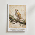 William Morris Barn Owl in Ivy and Roses Poster – med passepartout