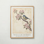 William Morris Blue Tit in Apple Blossom Poster – ekram