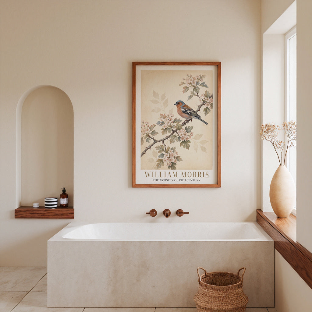William Morris Chaffinch on Hawthorn Poster – i rum 2
