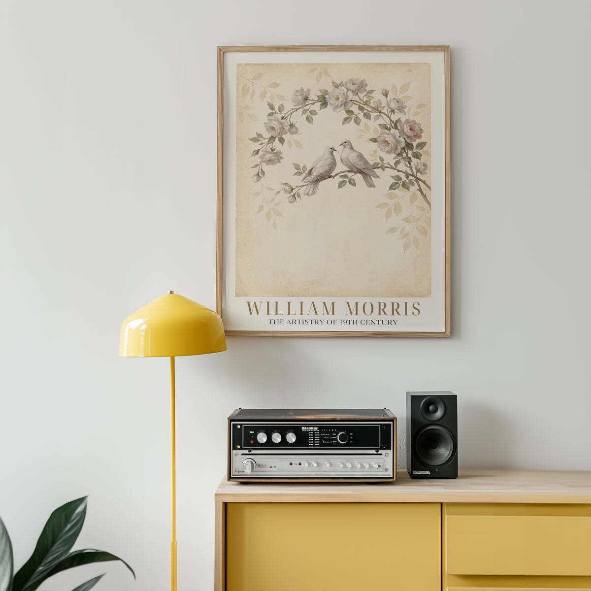 William Morris Doves Among White Roses Poster – i rum 2