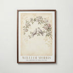 William Morris Doves Among White Roses Poster – valnötsram