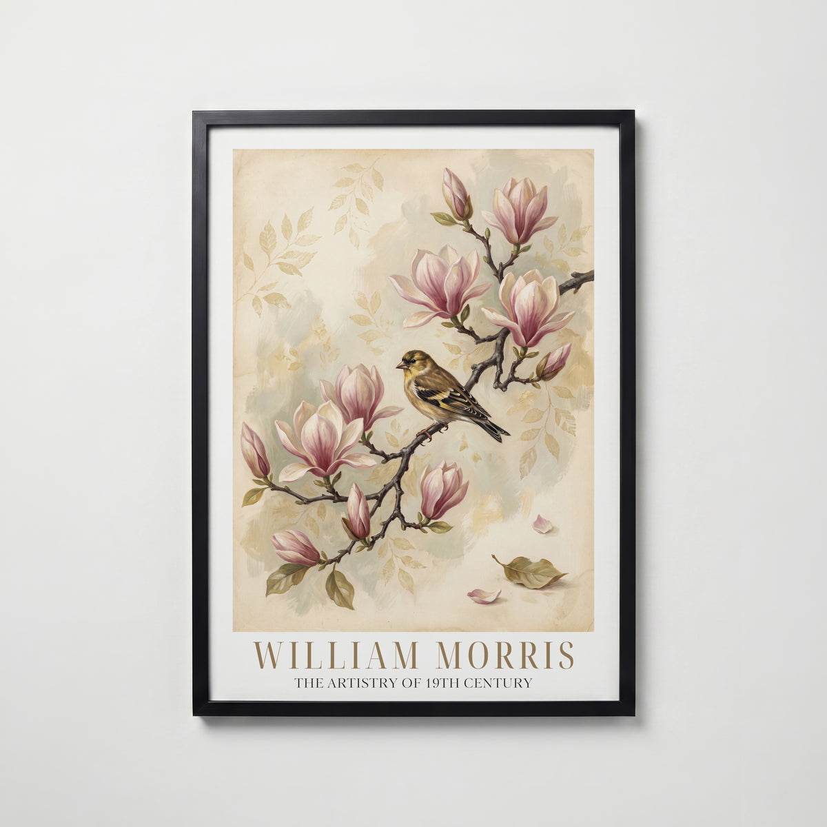 William Morris Finch on Magnolia Branch Poster – svart ram