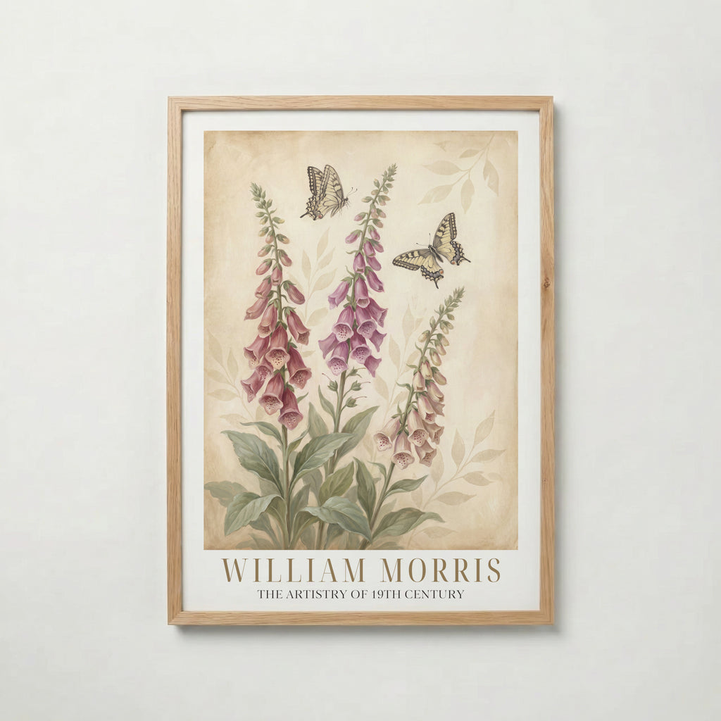 William Morris Foxgloves and Swallowtails Poster – ekram
