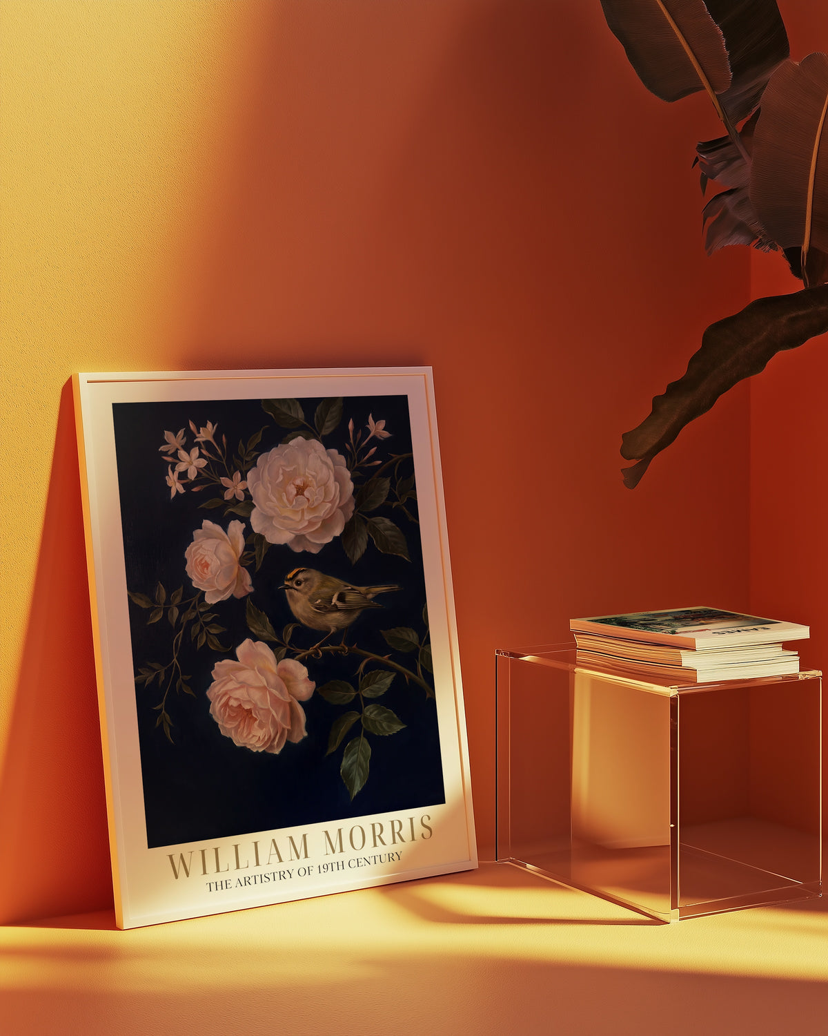 William Morris Goldcrest in Midnight Roses Poster – i rum 1