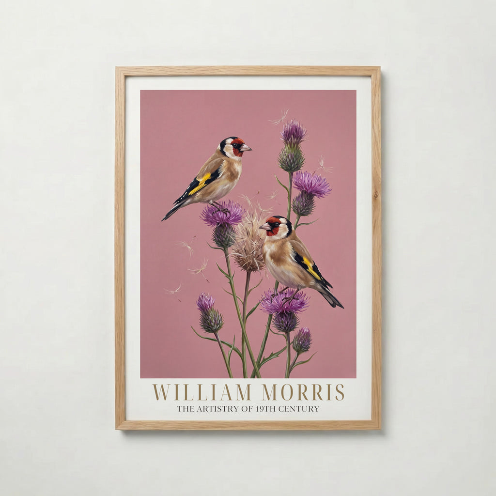 William Morris Goldfinches on Thistles Poster – ekram