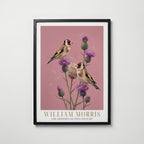 William Morris Goldfinches on Thistles Poster – svart ram