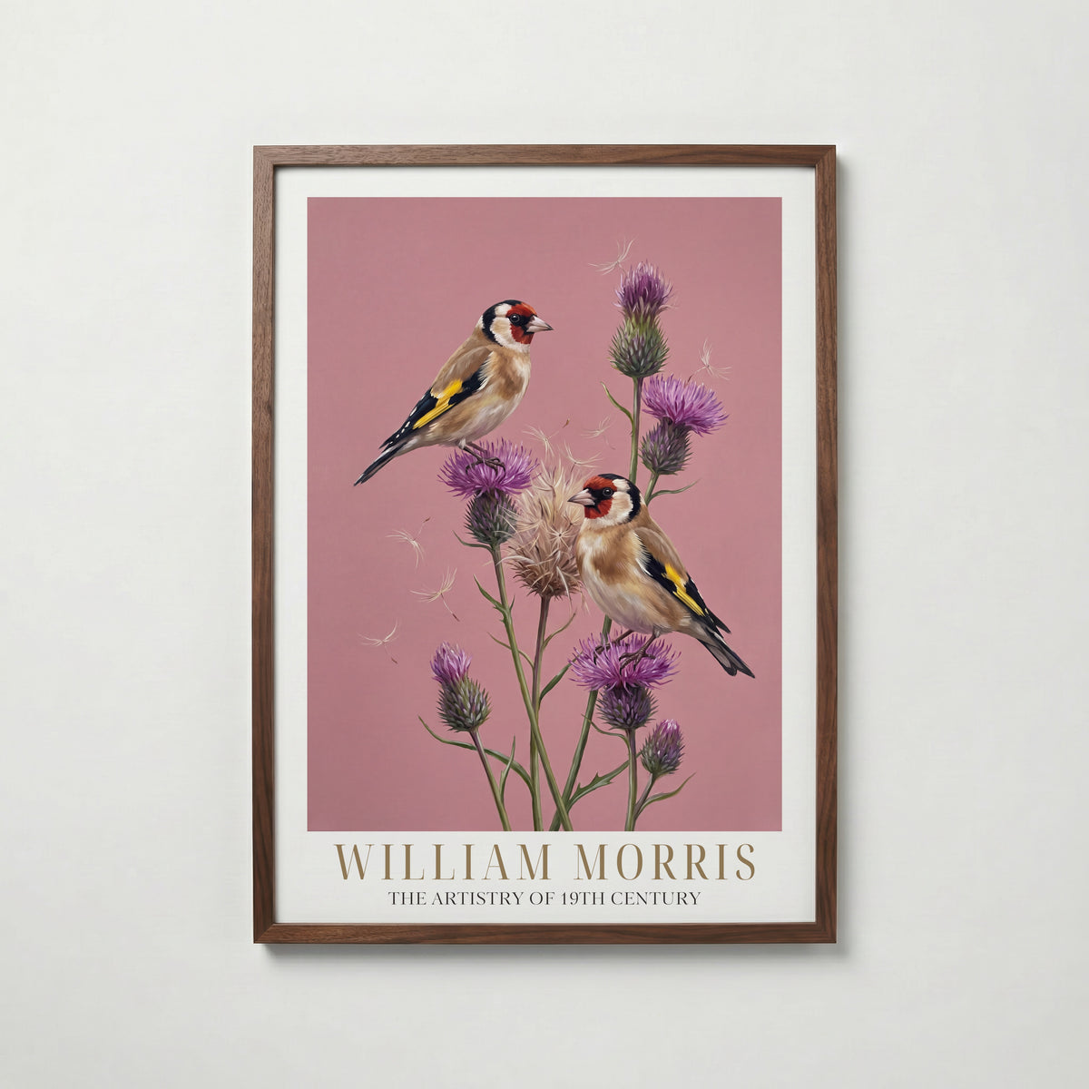 William Morris Goldfinches on Thistles Poster – valnötsram