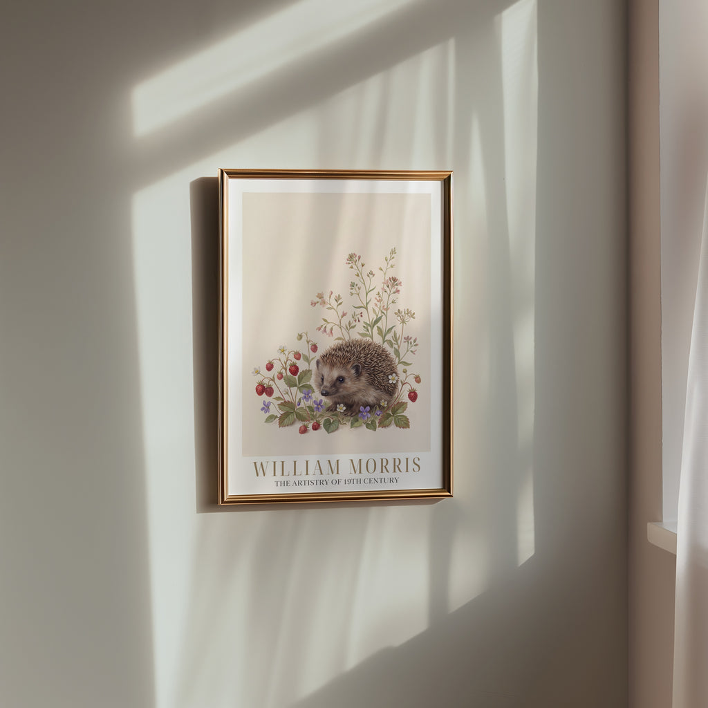 William Morris Hedgehog Among Wild Strawberries Poster – i rum 4