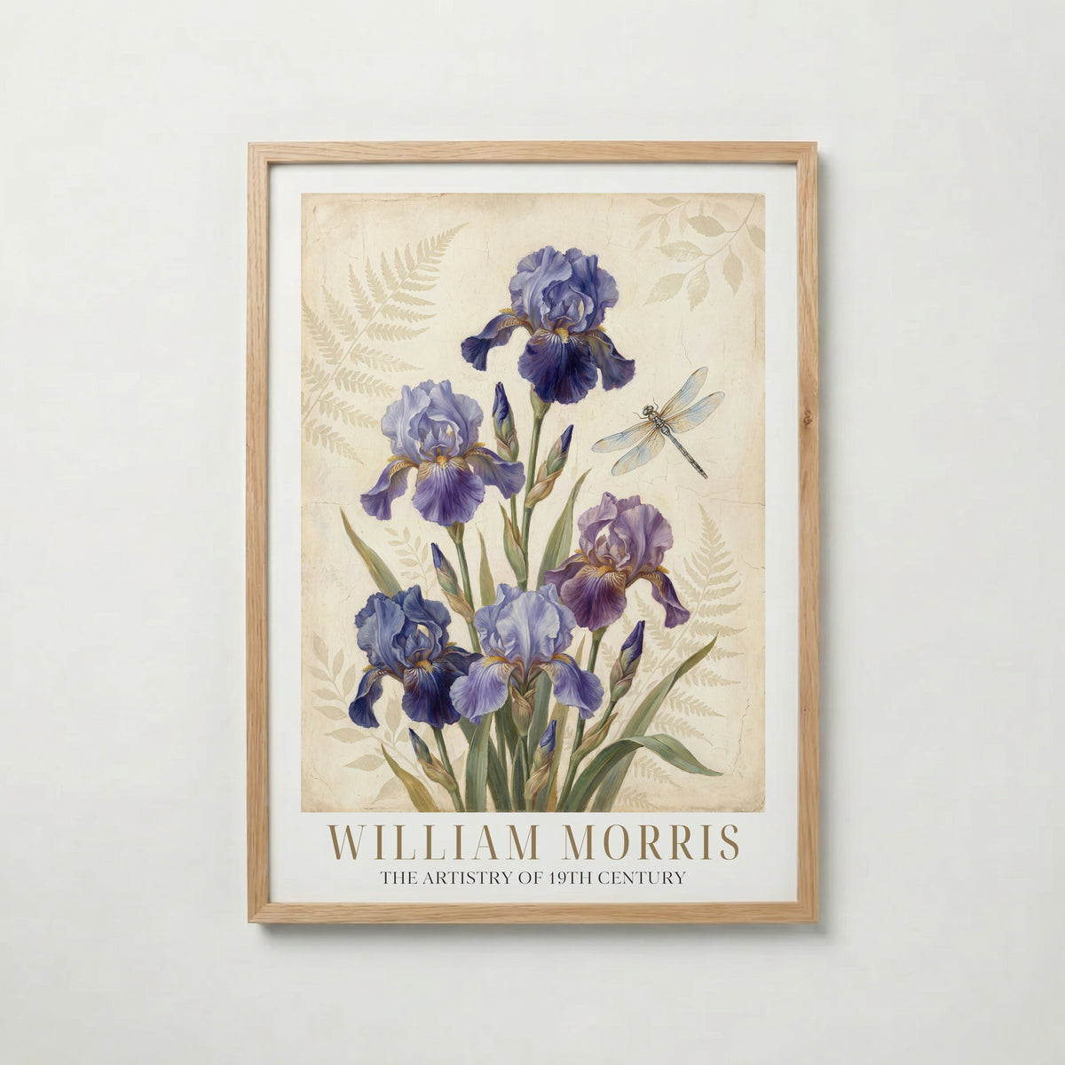 William Morris Irises and Dragonfly Poster – ekram