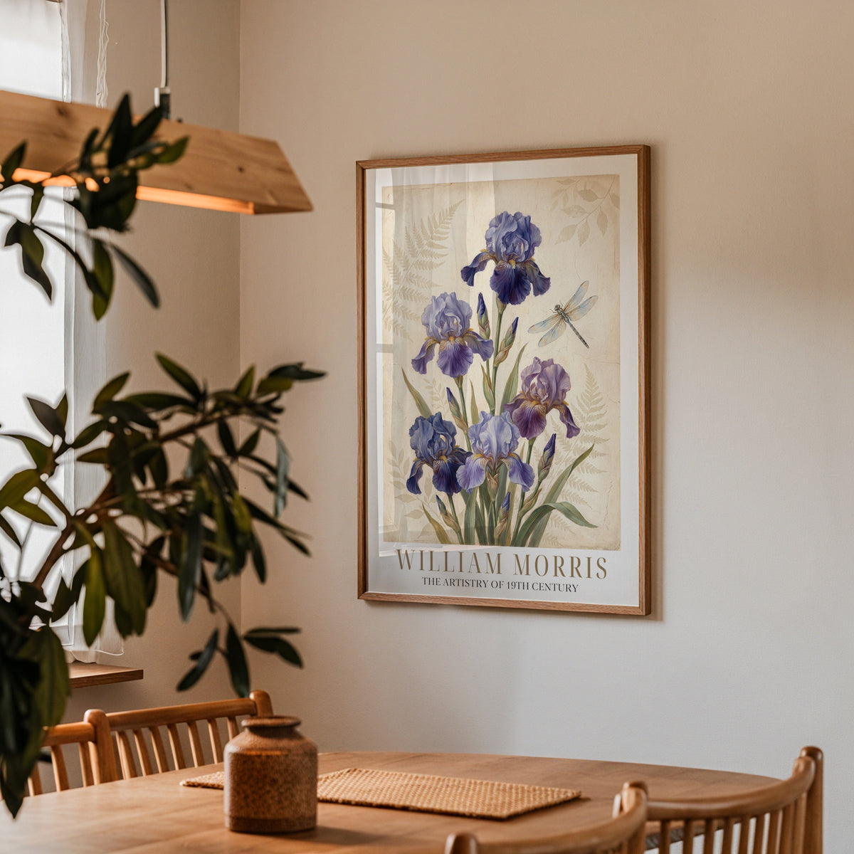 William Morris Irises and Dragonfly Poster – i rum 1