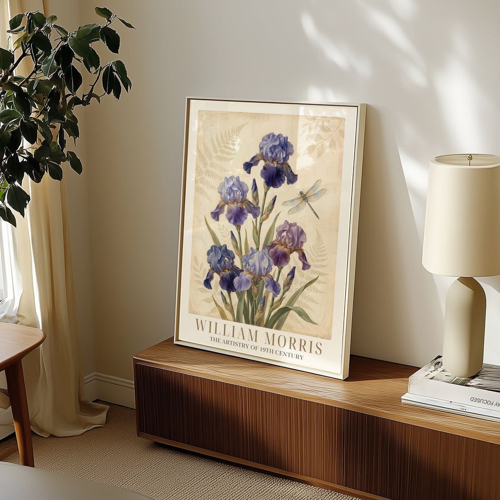 William Morris Irises and Dragonfly Poster – i rum 5