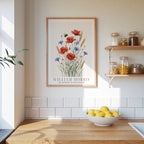 William Morris Meadow Poppies and Cornflowers Poster – i rum 2