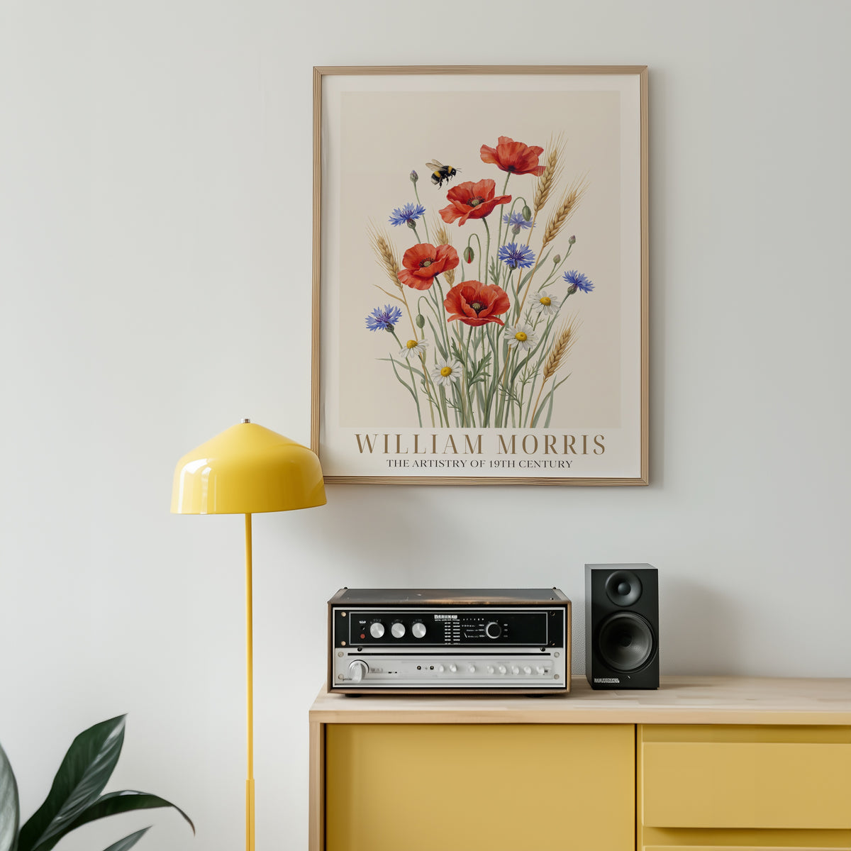 William Morris Meadow Poppies and Cornflowers Poster – i rum 4