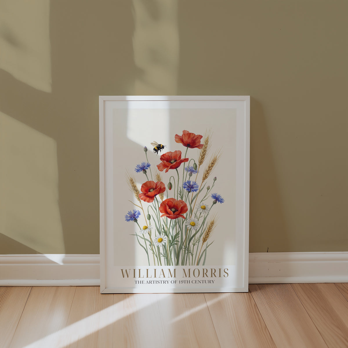 William Morris Meadow Poppies and Cornflowers Poster – i rum 5