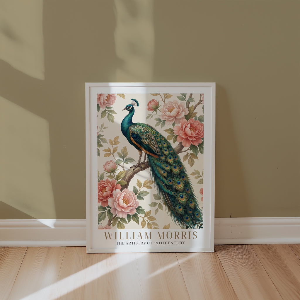 William Morris Peacock Among Peonies Poster – i rum 1