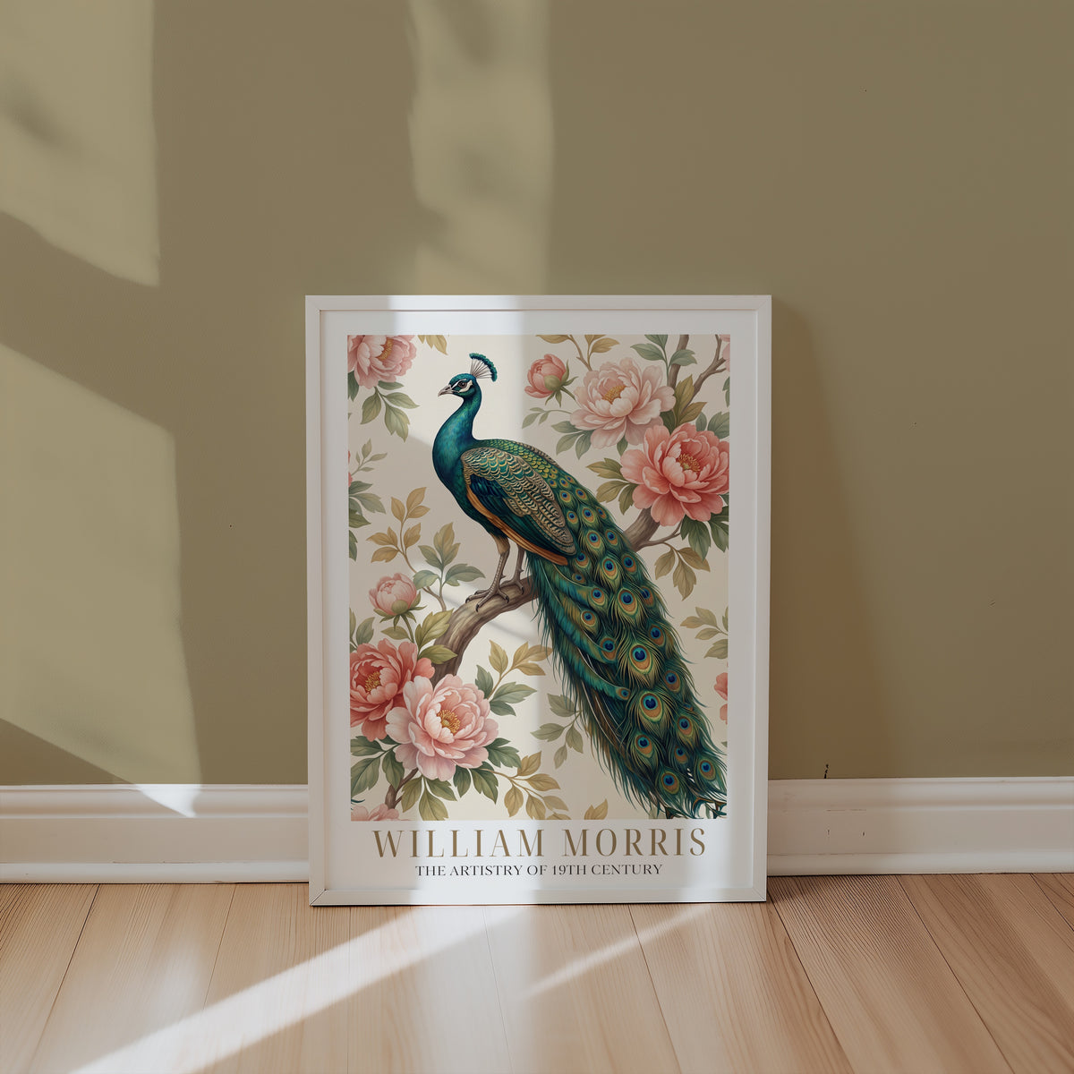 William Morris Peacock Among Peonies Poster – i rum 1