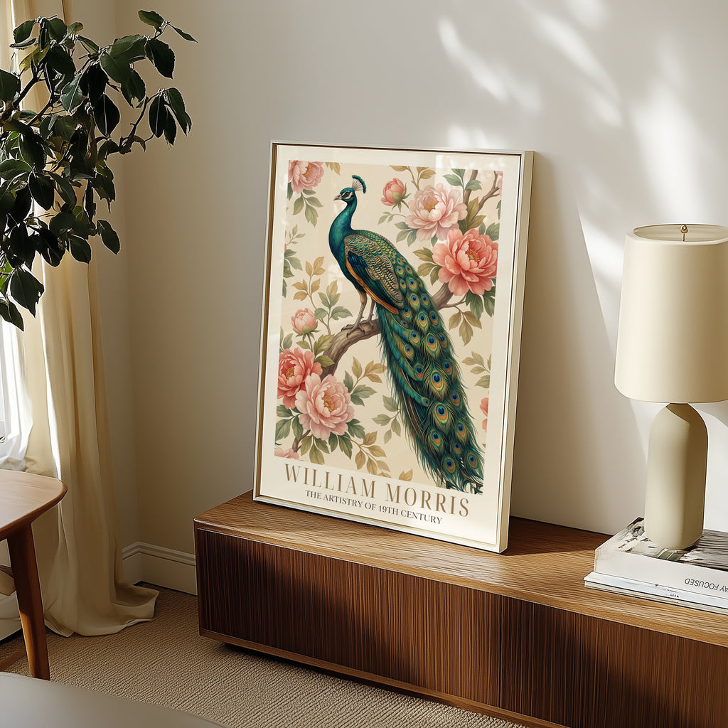 William Morris Peacock Among Peonies Poster – i rum 2
