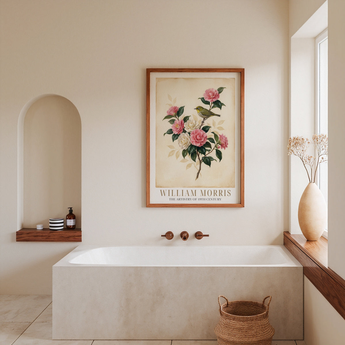 William Morris White-Eye and Camellias Poster – i rum 2