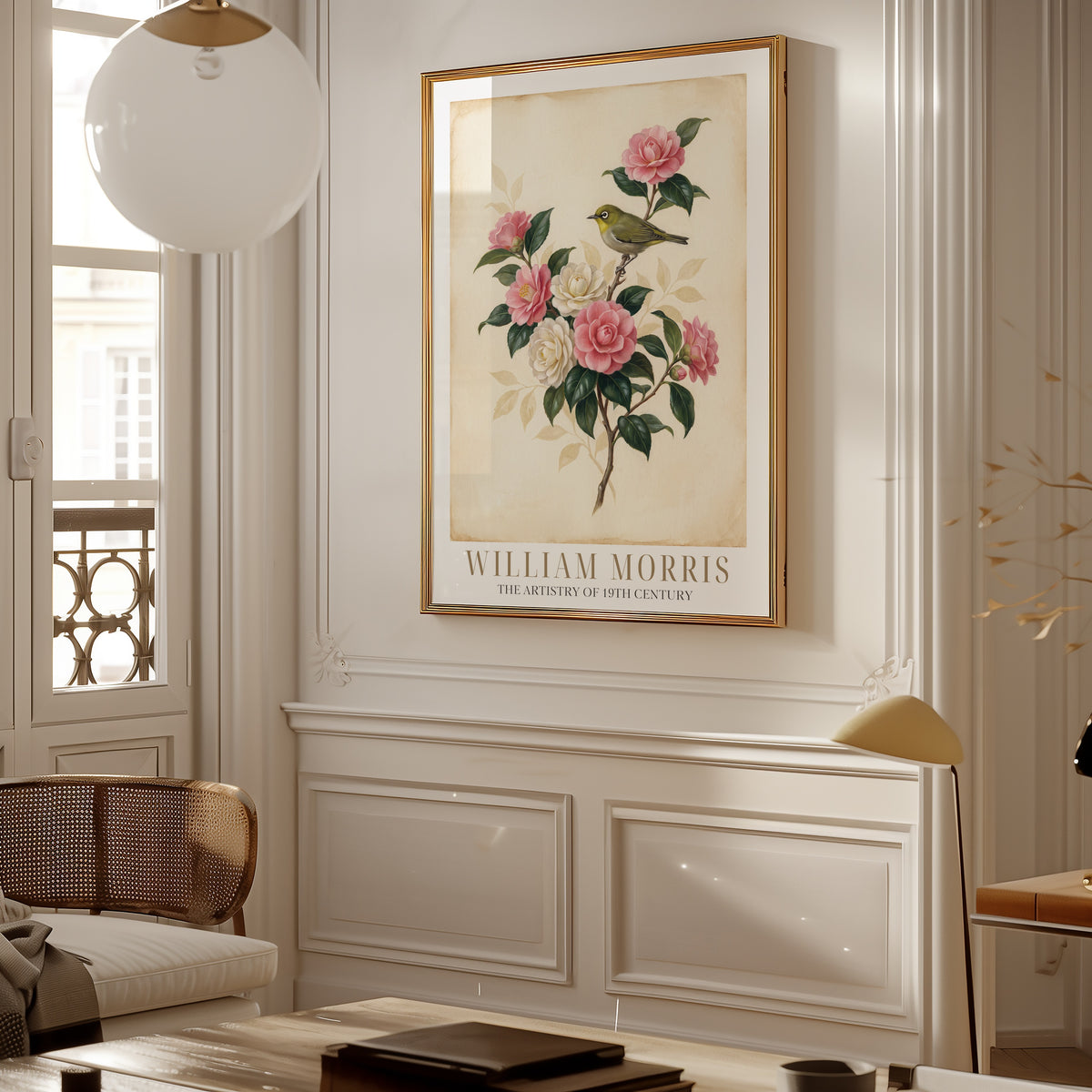 William Morris White-Eye and Camellias Poster – i rum 5
